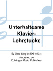 Unterhaltsame Klavier-Lehrstucke