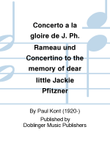 Concerto a la gloire de J. Ph. Rameau und Concertino to the memory of dear little Jackie Pfitzner
