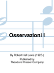 Osservazioni I