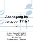 Abendgang im Lenz, op. 111b / 2