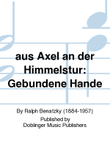 aus Axel an der Himmelstur: Gebundene Hande