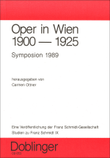 Oper in Wien 1900 - 1925