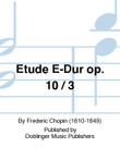 Etude E-Dur op. 10 / 3 mini preview
