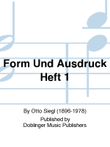 Form und Ausdruck Heft 1