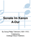 Sonate im Kanon A-Dur mini preview