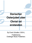 Dorischer Osterjubel uber Christ ist erstanden