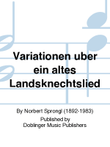 Variationen uber ein altes Landsknechtslied
