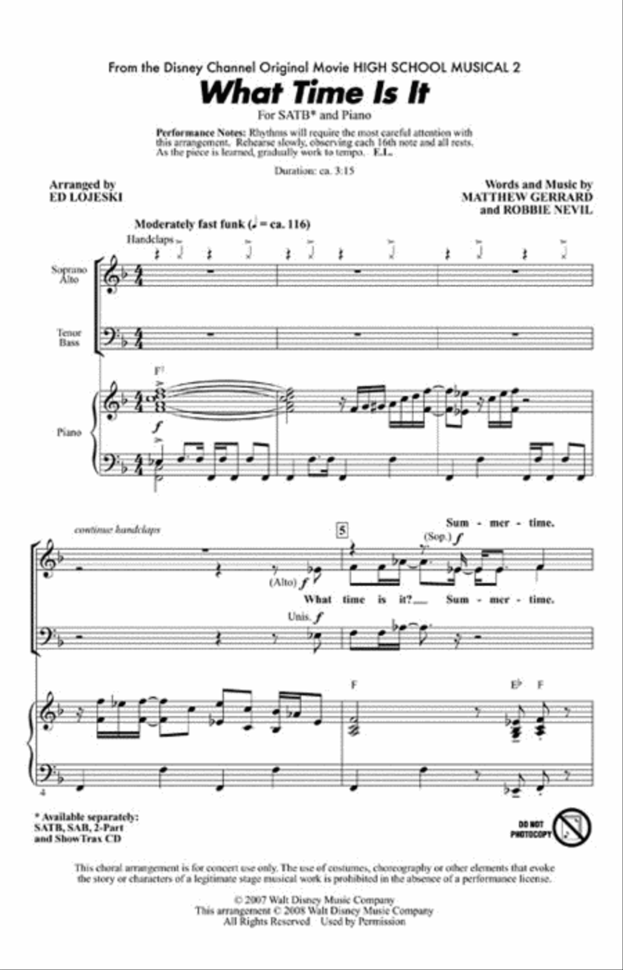 What Time Is It - ShowTrax CD Choir scores gallery preview page 2