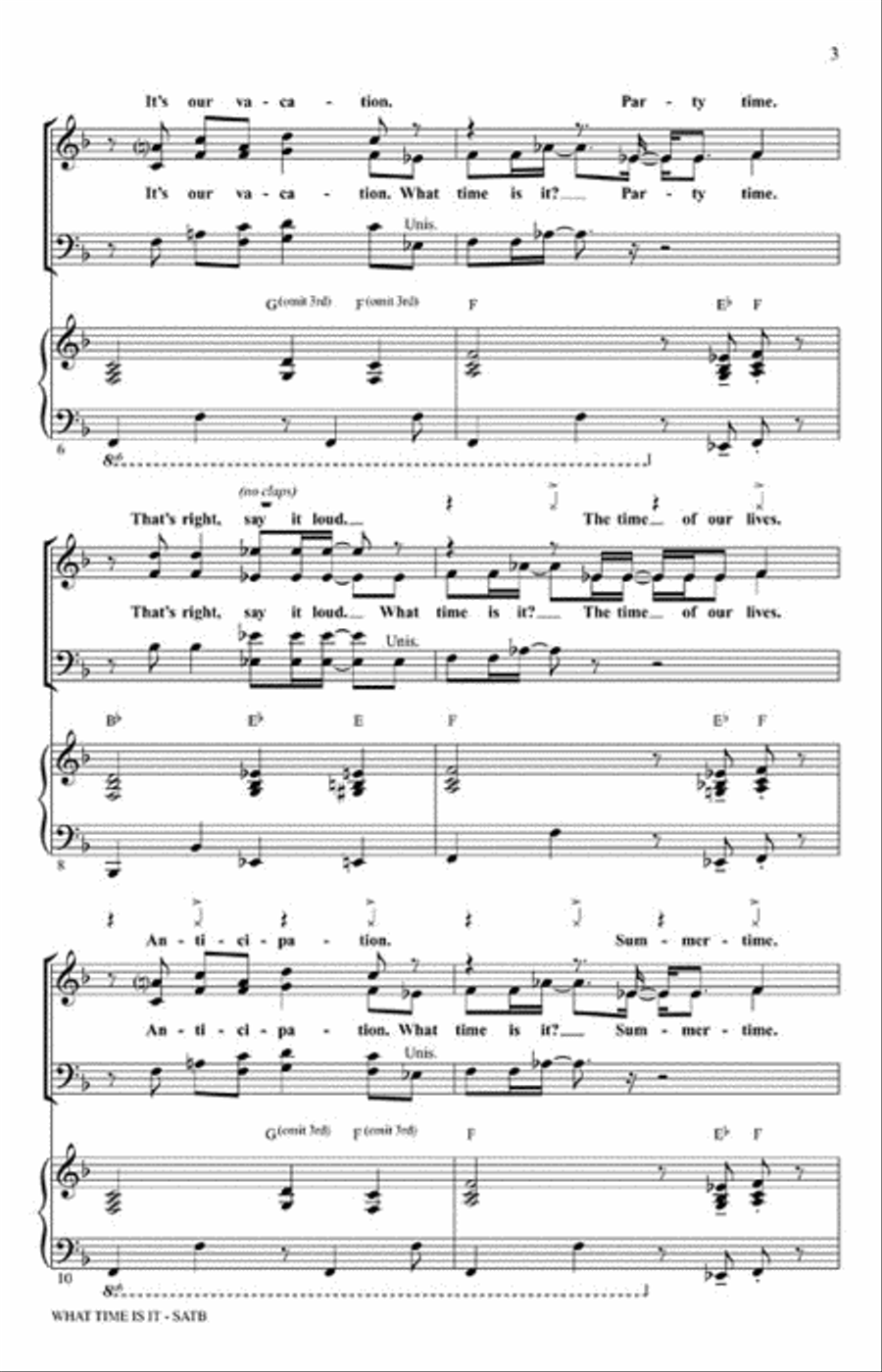 What Time Is It - ShowTrax CD Choir scores gallery preview page 3