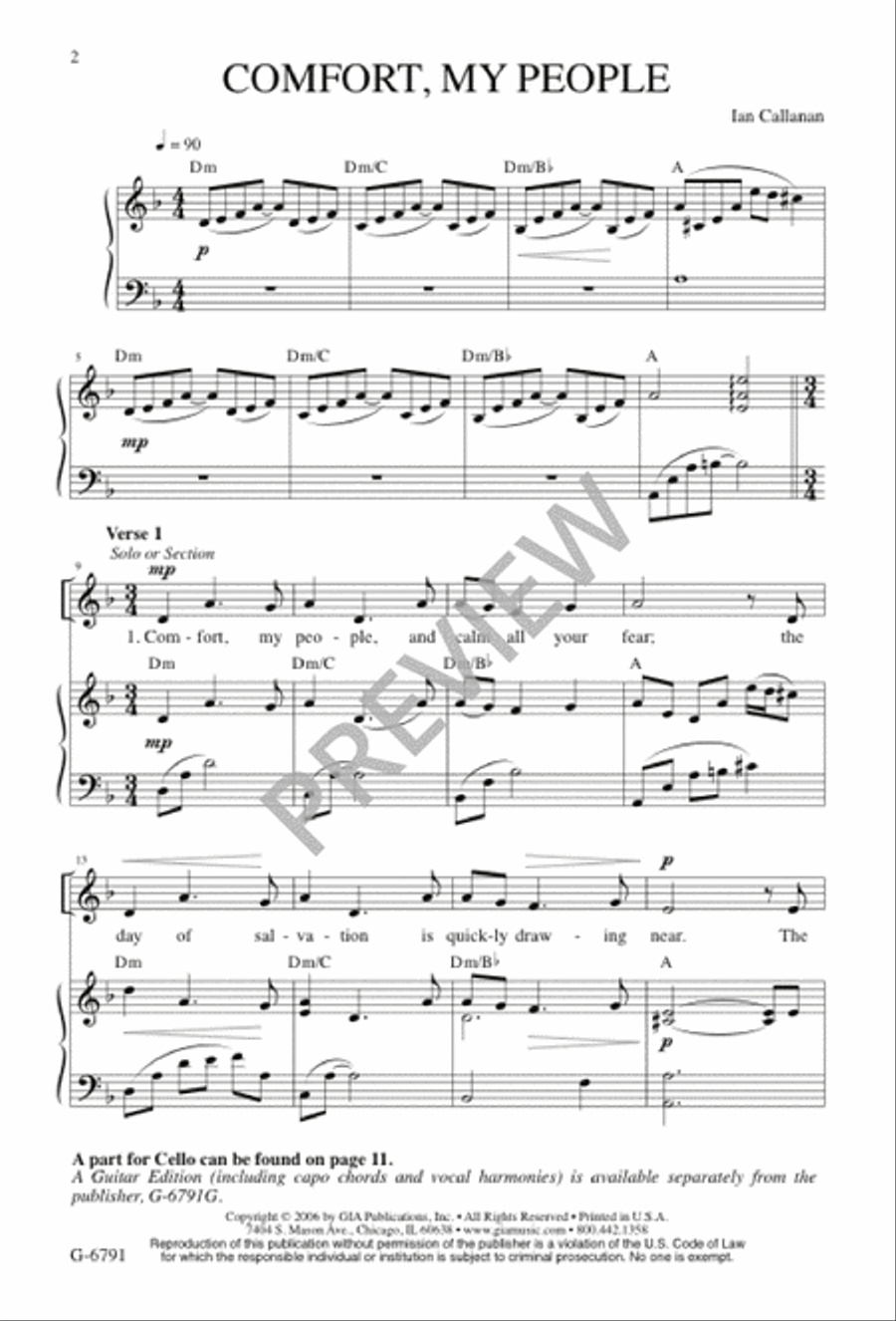 Comfort, My People Comfort, My People 2-Part scores gallery preview page 2