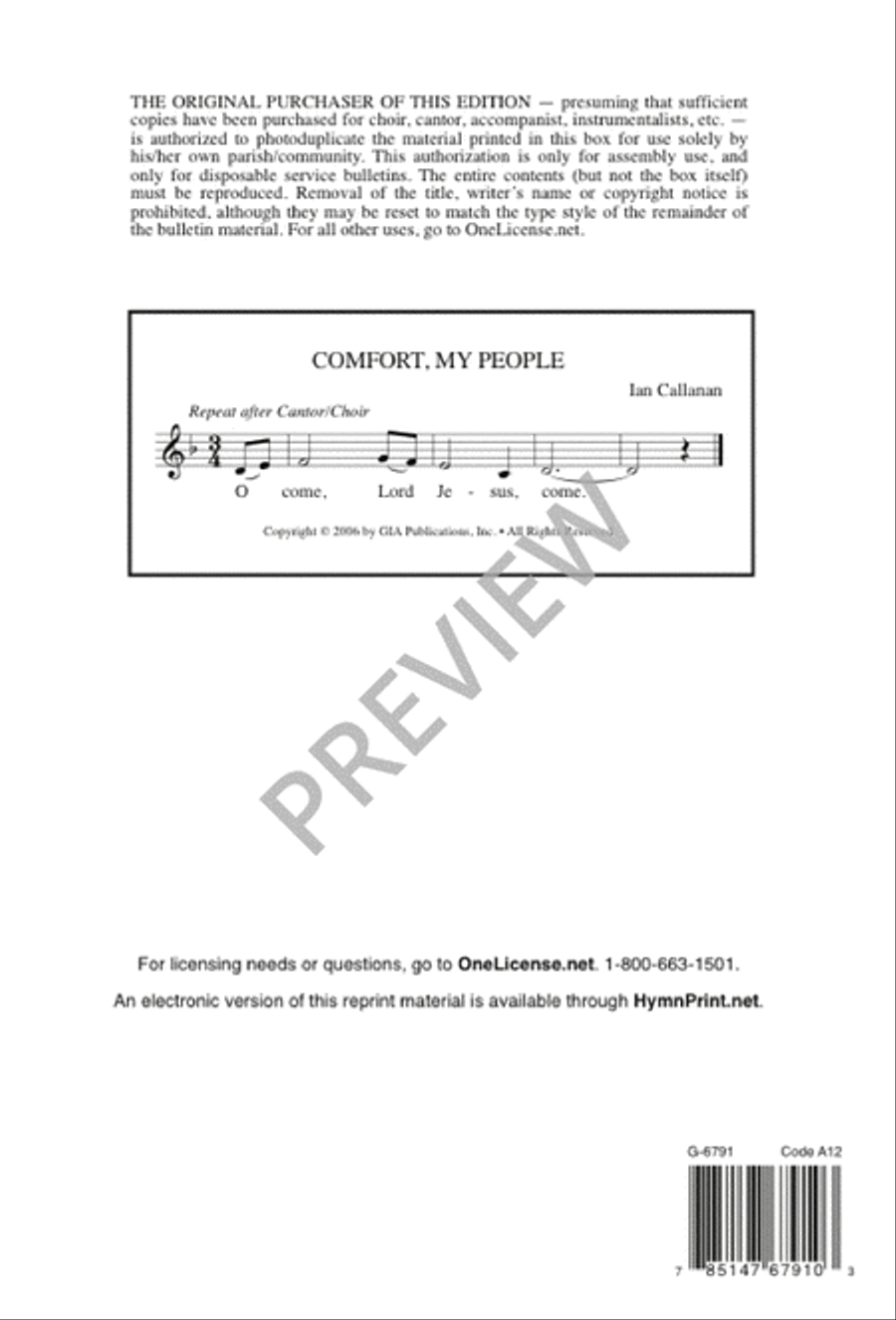 Comfort, My People Comfort, My People 2-Part scores gallery preview page 11