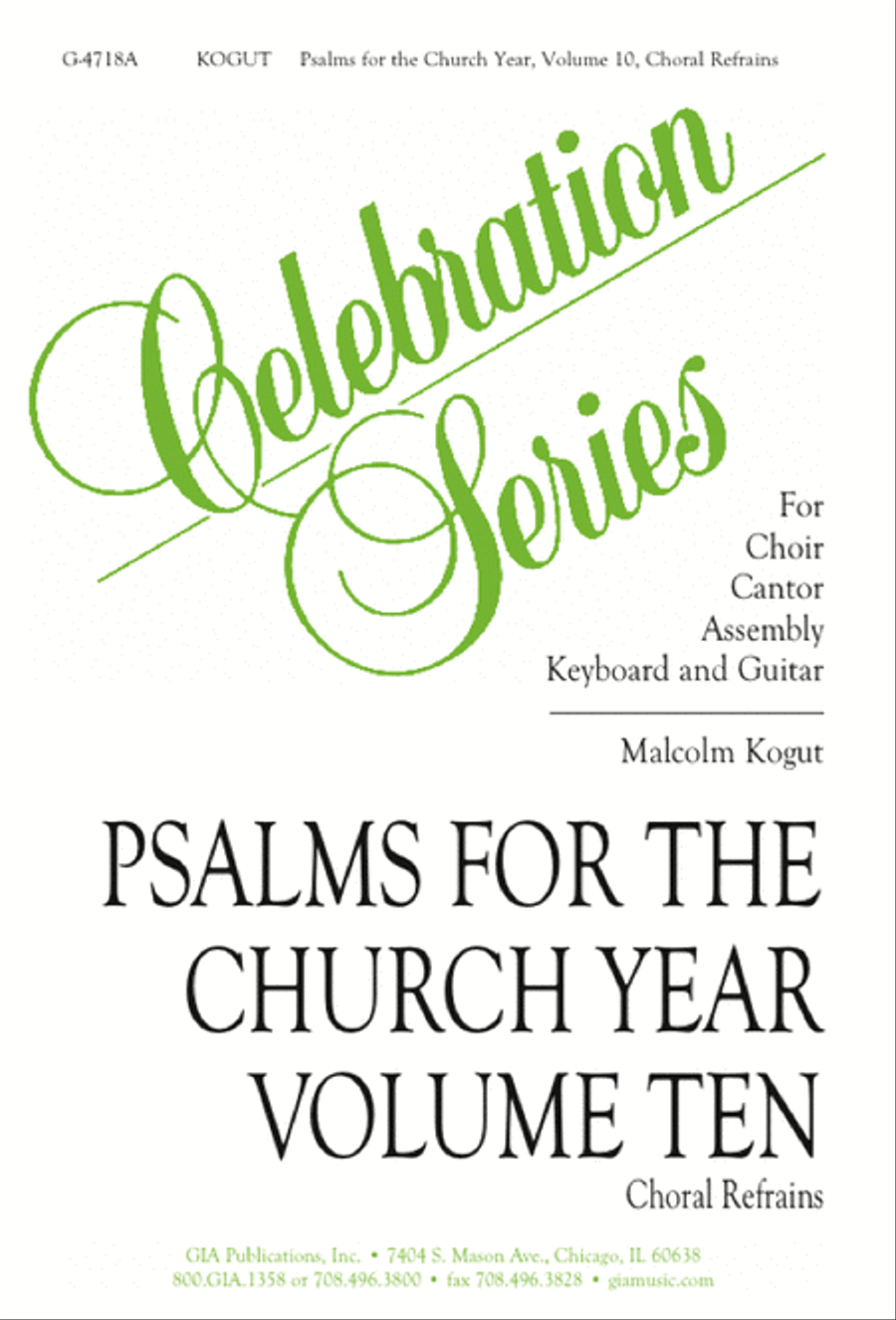 Psalms for the Church Year - Volume 10, Choral Refrains 4-Part scores gallery preview page 1