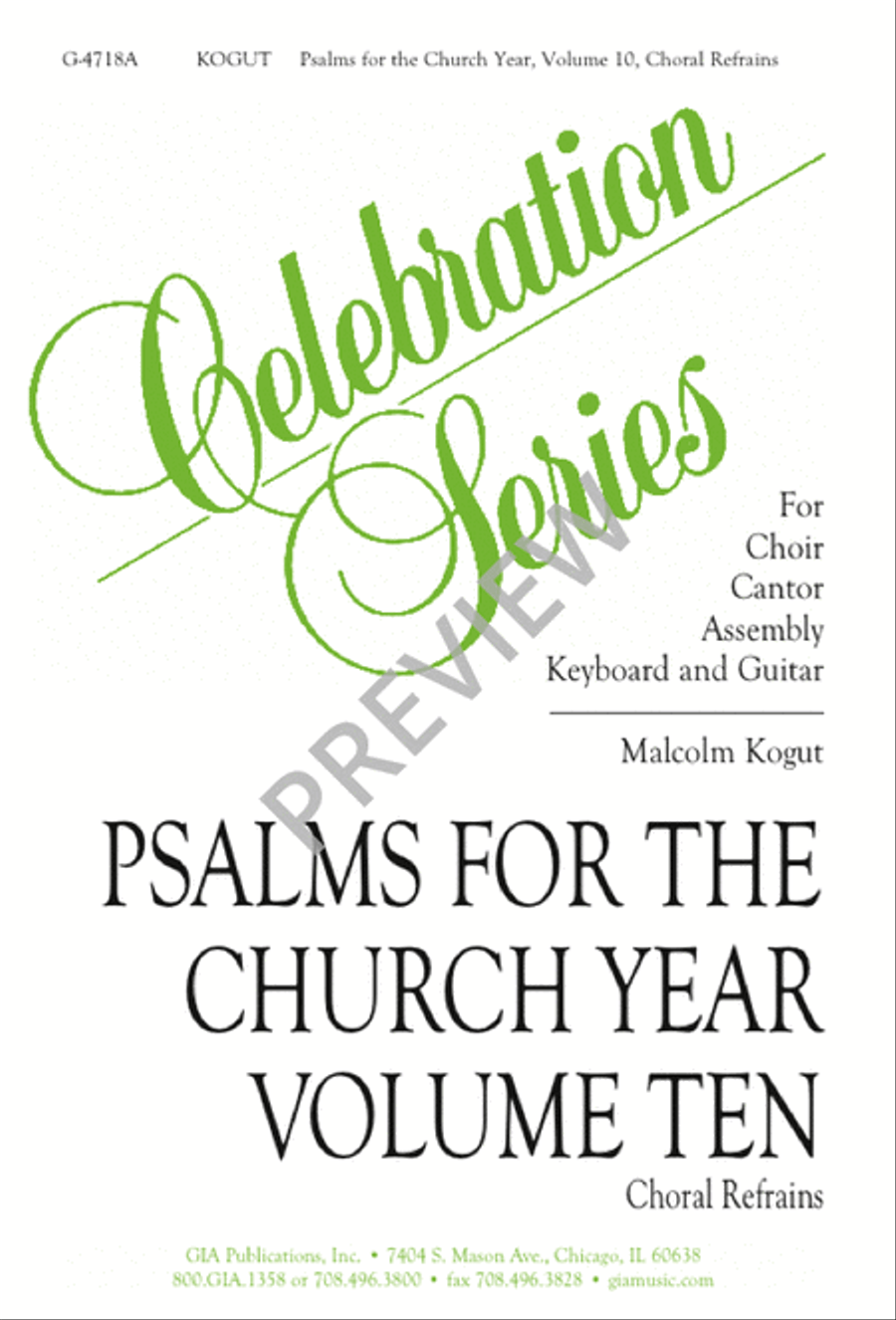 Psalms for the Church Year - Volume 10, Choral Refrains 4-Part scores gallery preview page 2