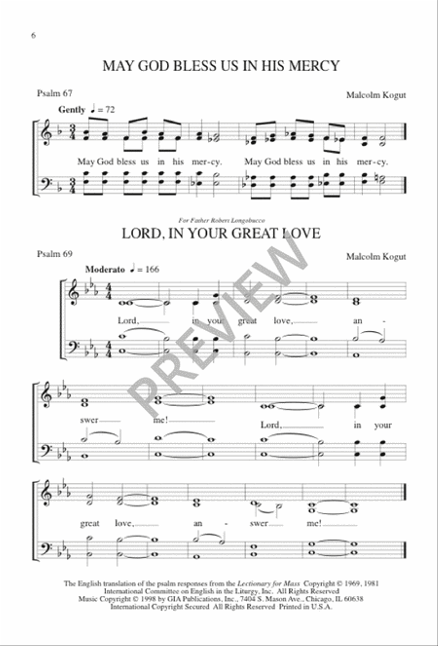 Psalms for the Church Year - Volume 10, Choral Refrains 4-Part scores gallery preview page 7