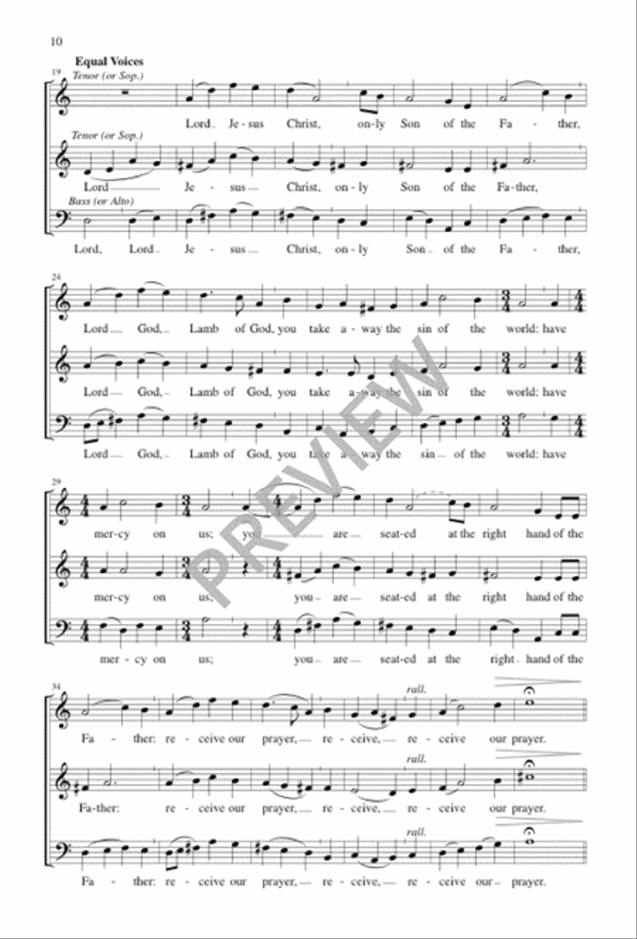 A Community Mass - Choral / Accompaniment edition A Community Mass - Choral / Accompaniment edition 4-Part scores gallery preview page 12