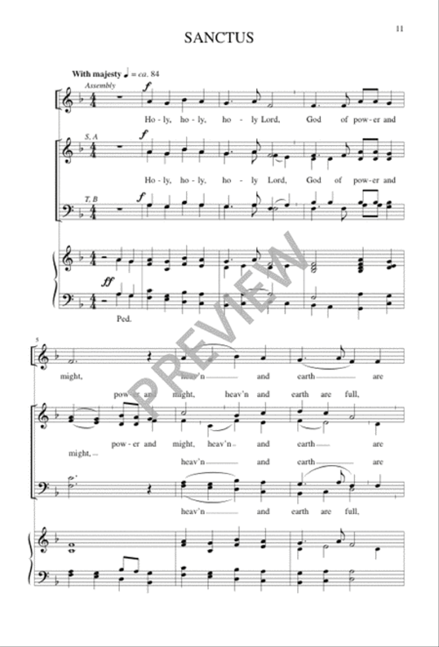 A Community Mass - Choral / Accompaniment edition A Community Mass - Choral / Accompaniment edition 4-Part scores gallery preview page 13