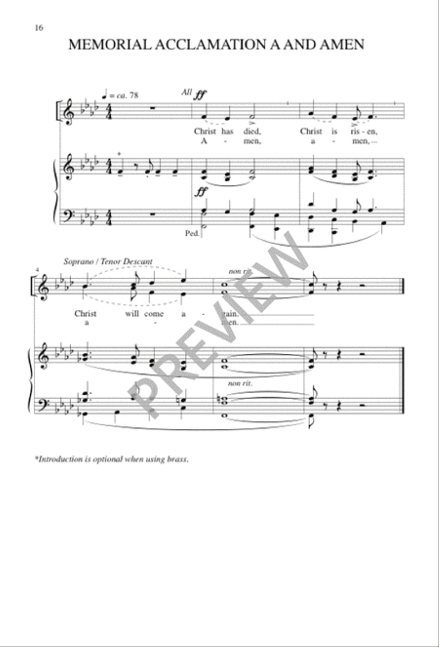 A Community Mass - Choral / Accompaniment edition A Community Mass - Choral / Accompaniment edition 4-Part scores gallery preview page 18