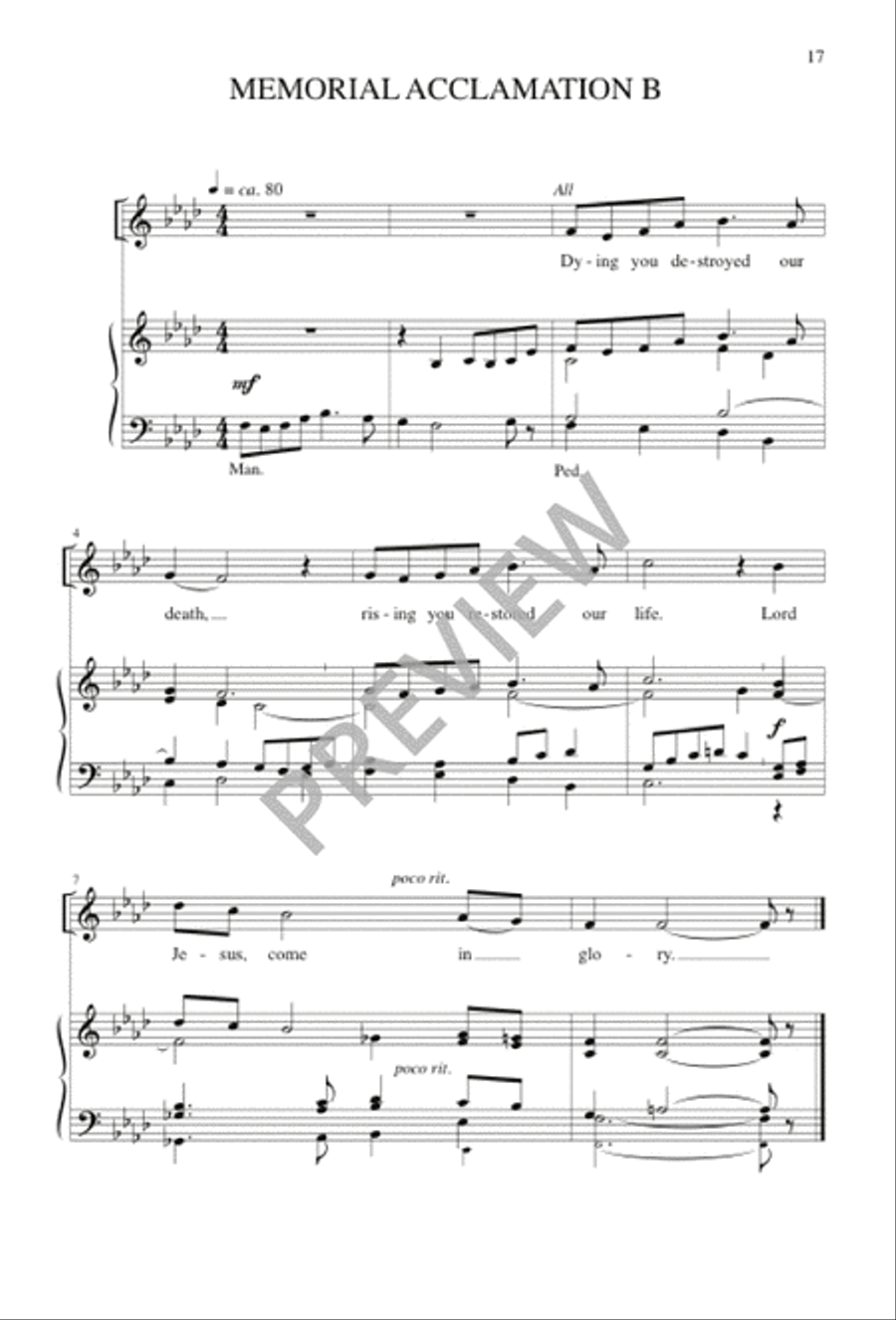 A Community Mass - Choral / Accompaniment edition A Community Mass - Choral / Accompaniment edition 4-Part scores gallery preview page 19