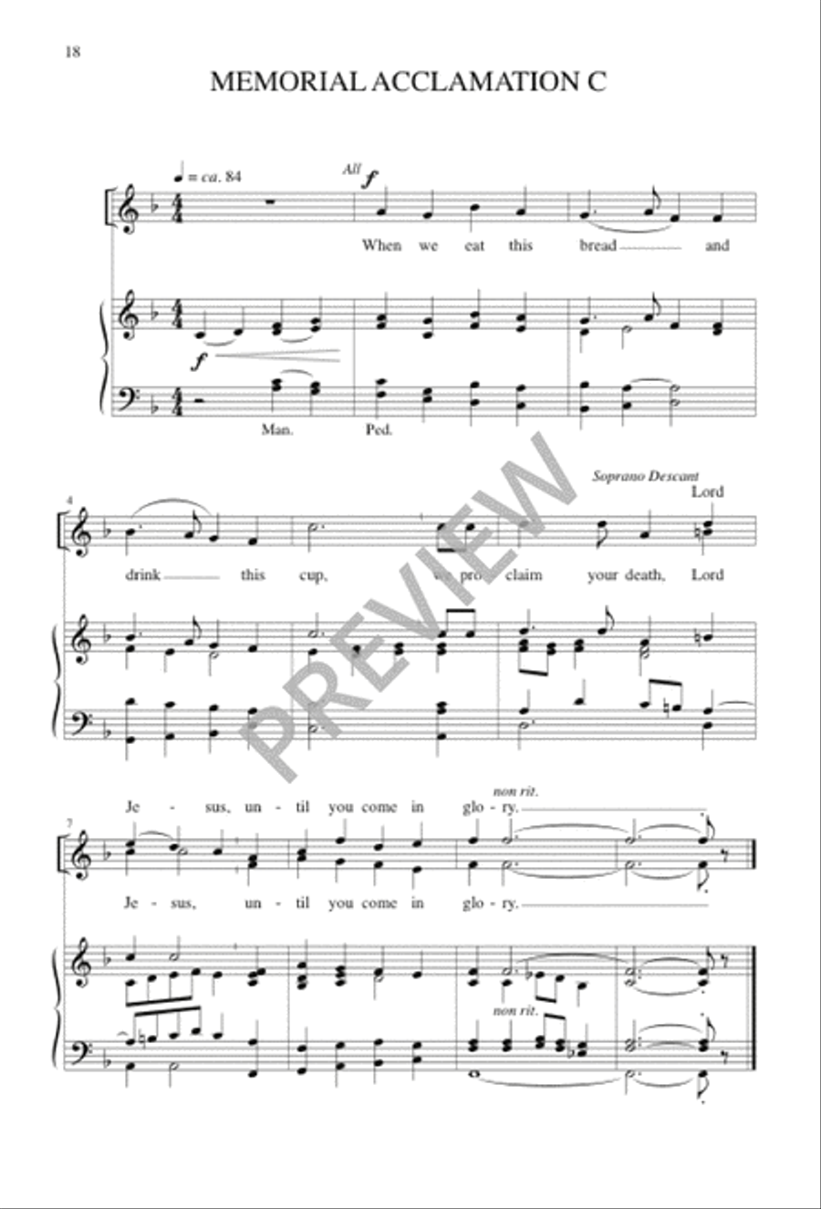 A Community Mass - Choral / Accompaniment edition A Community Mass - Choral / Accompaniment edition 4-Part scores gallery preview page 20