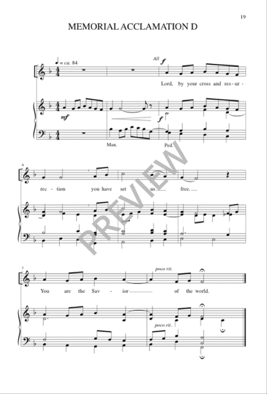 A Community Mass - Choral / Accompaniment edition A Community Mass - Choral / Accompaniment edition 4-Part scores gallery preview page 21