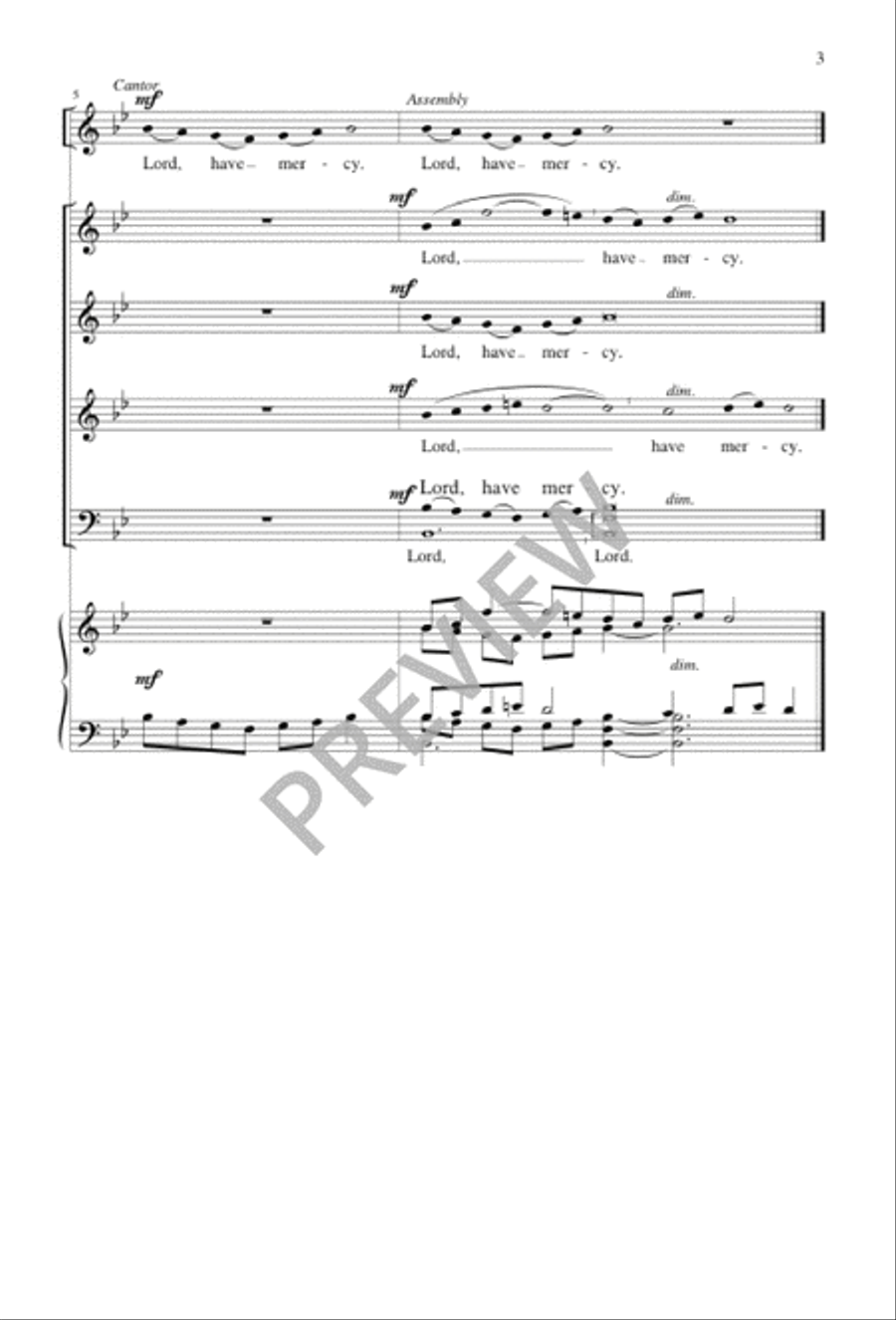 A Community Mass - Choral / Accompaniment edition A Community Mass - Choral / Accompaniment edition 4-Part scores gallery preview page 5