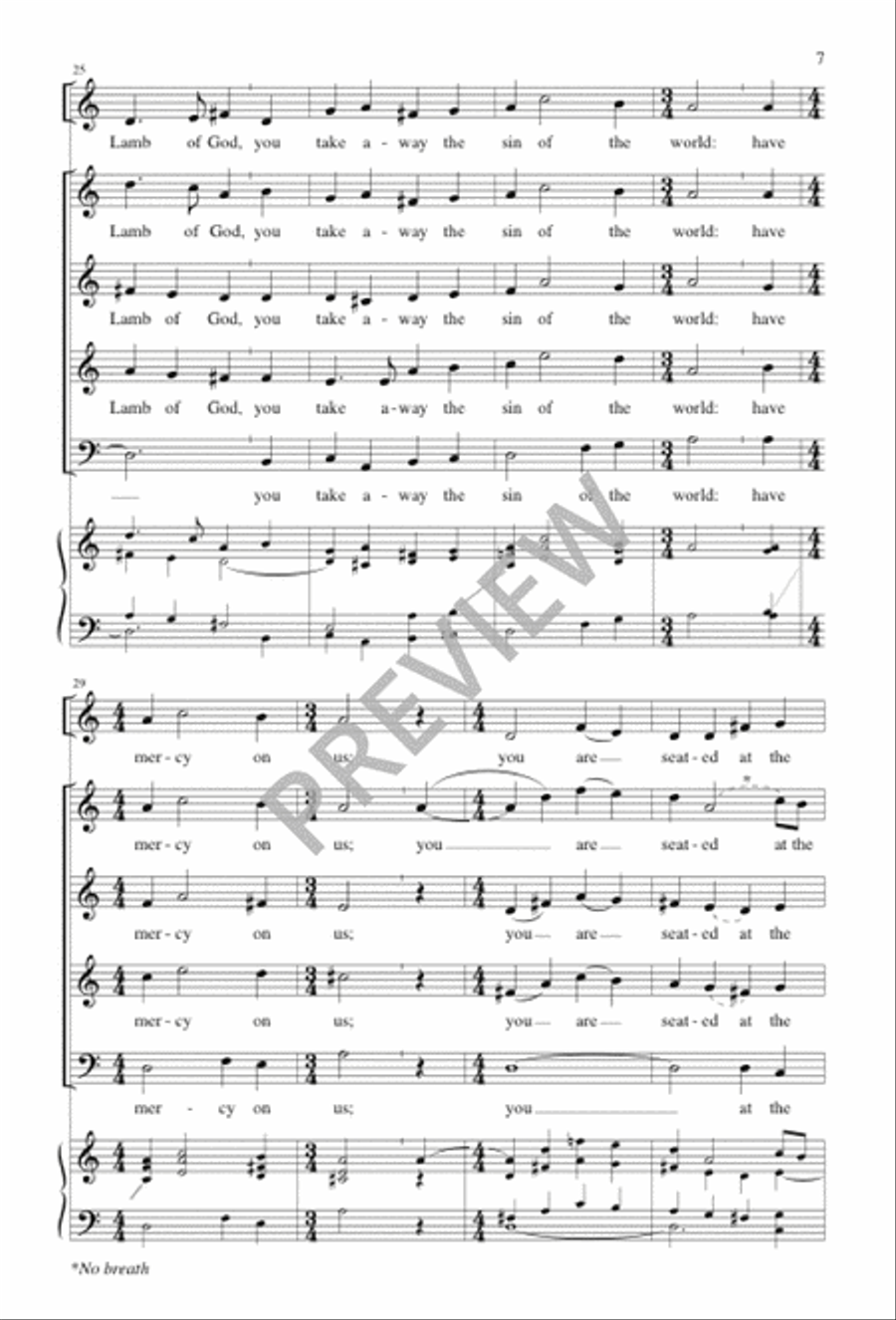 A Community Mass - Choral / Accompaniment edition A Community Mass - Choral / Accompaniment edition 4-Part scores gallery preview page 9