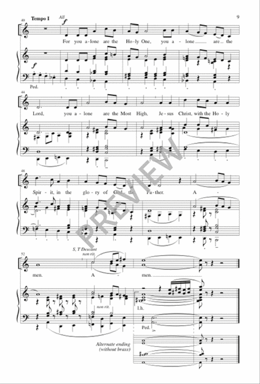 A Community Mass - Choral / Accompaniment edition A Community Mass - Choral / Accompaniment edition 4-Part scores gallery preview page 11