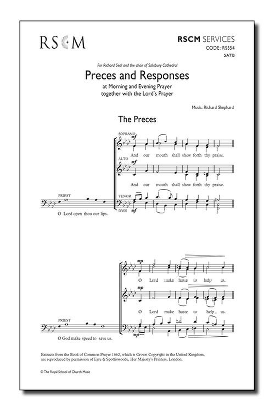 Preces and Responses / Lord's Prayer 4-Part scores gallery preview page 1