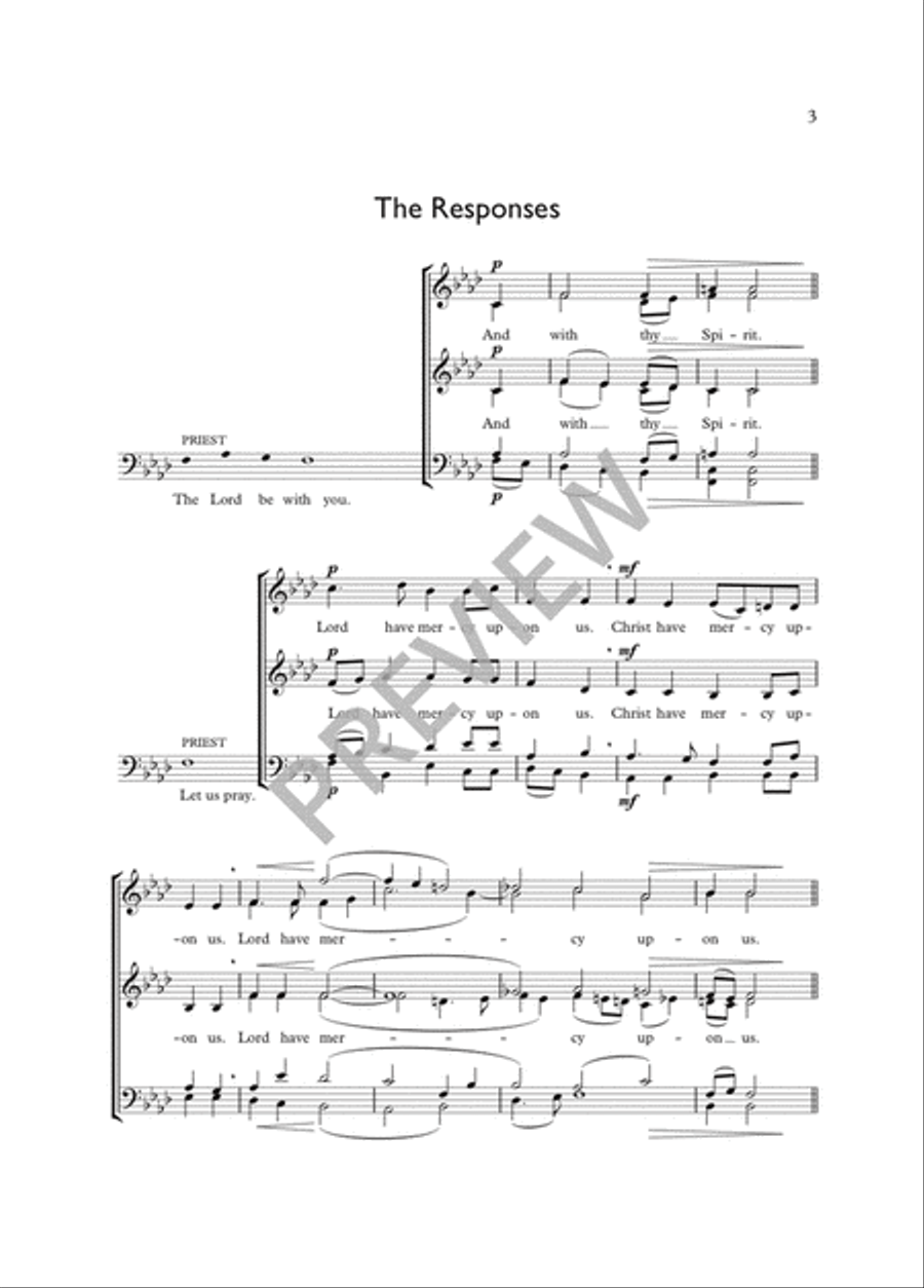 Preces and Responses / Lord's Prayer 4-Part scores gallery preview page 4