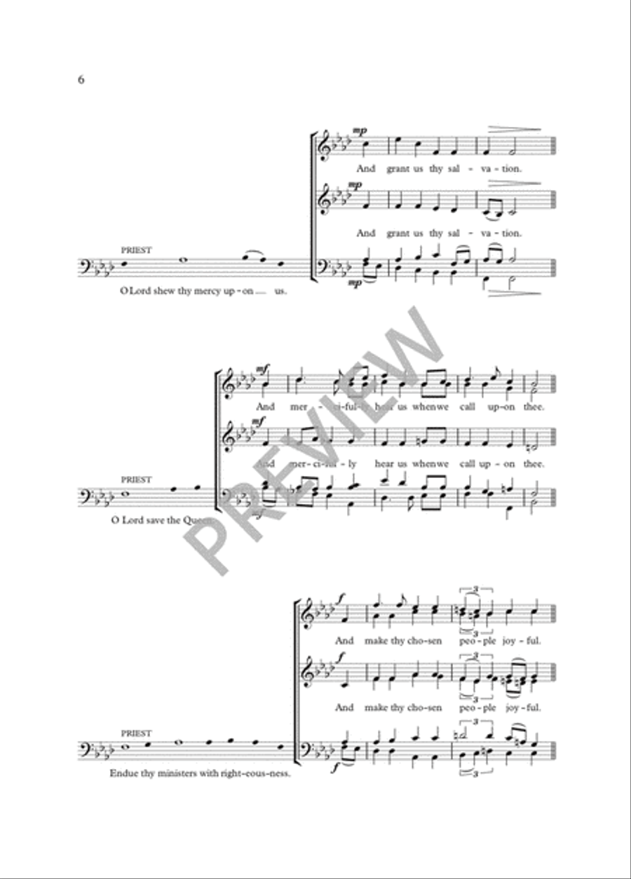 Preces and Responses / Lord's Prayer 4-Part scores gallery preview page 7