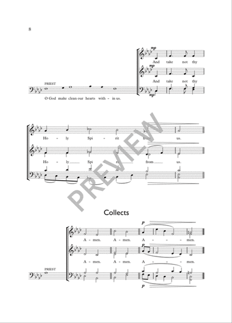 Preces and Responses / Lord's Prayer 4-Part scores gallery preview page 9