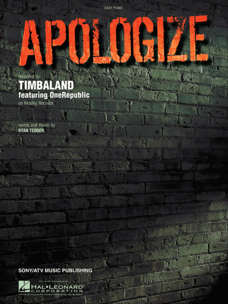 Apologize Easy Piano scores gallery preview page 1