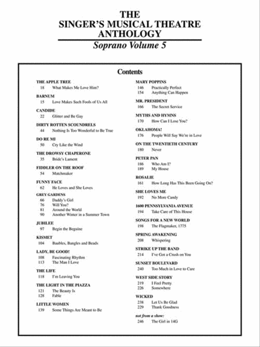 The Singer's Musical Theatre Anthology – Volume 5 Voice Solo scores gallery preview page 4