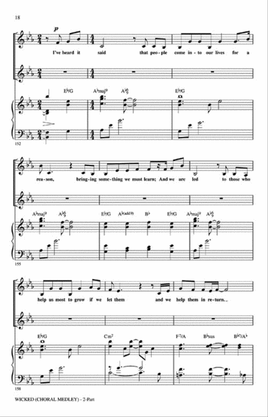 Wicked (Choral Medley) Wicked (Choral Medley) 2-Part scores gallery preview page 4