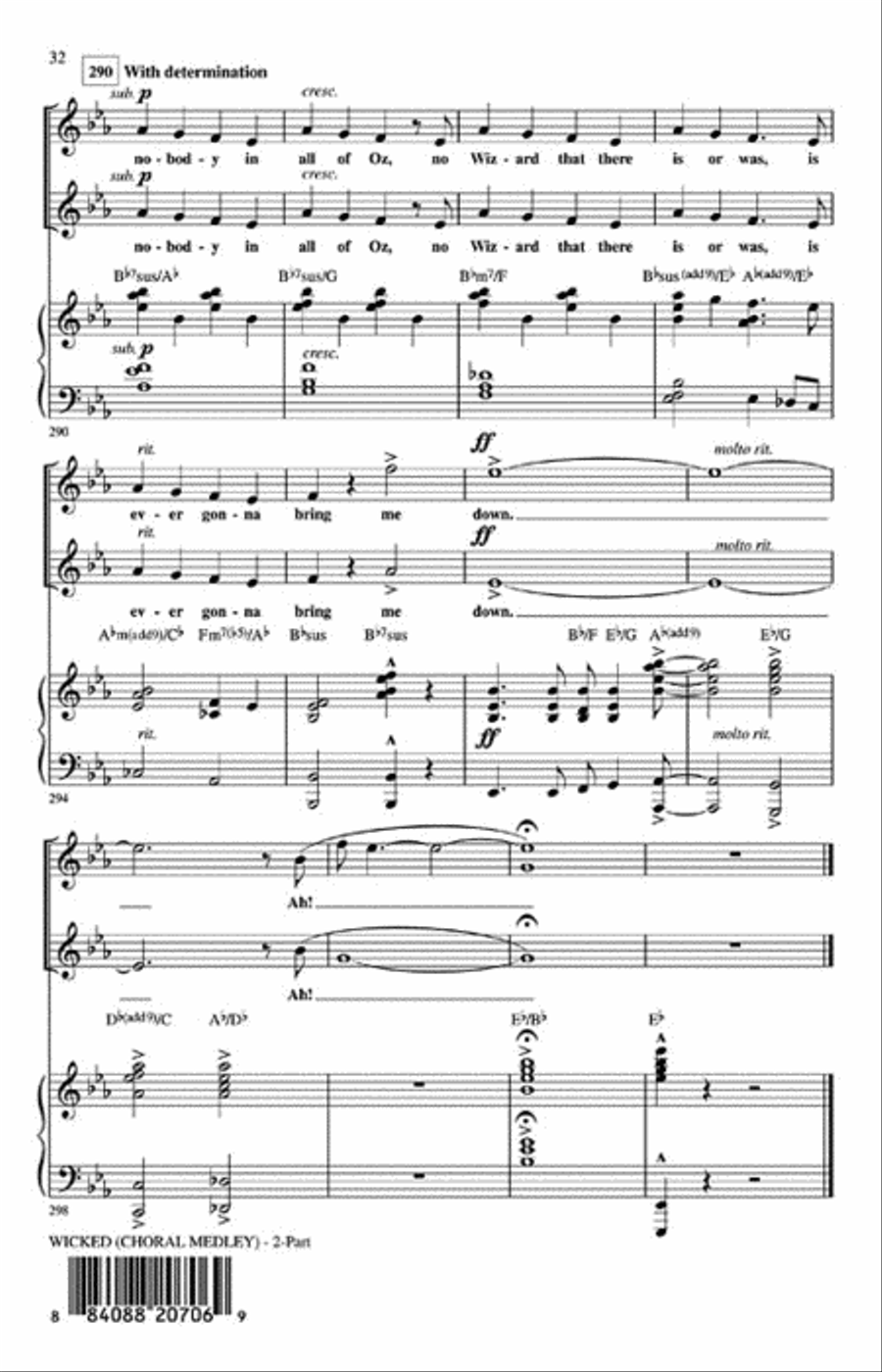 Wicked (Choral Medley) Wicked (Choral Medley) 2-Part scores gallery preview page 6