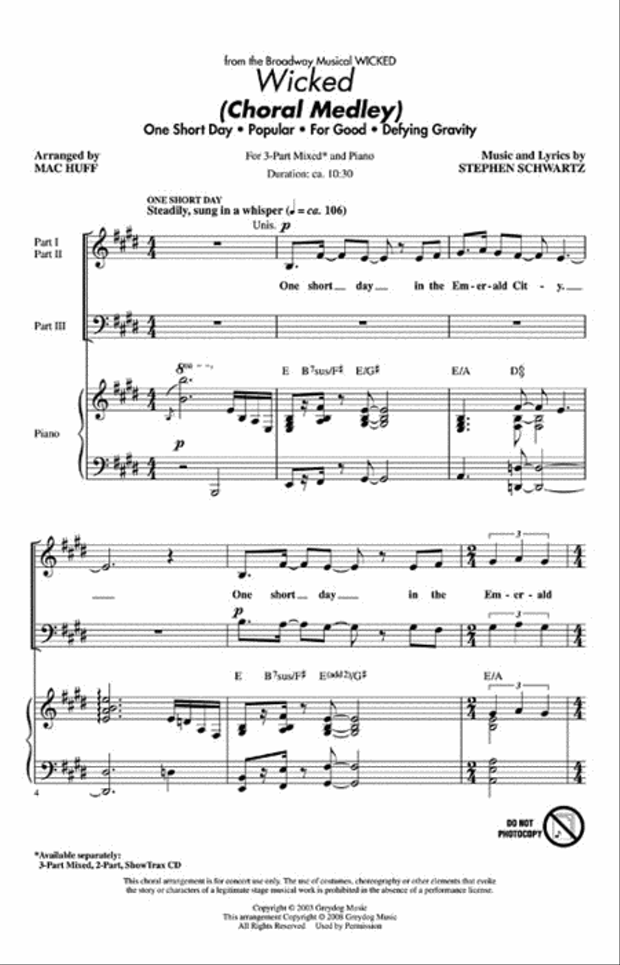 Wicked 3-Part scores gallery preview page 2