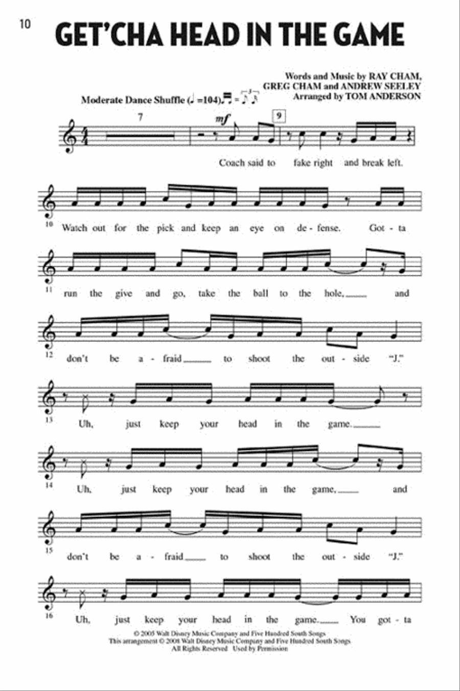 Let's All Sing Songs from Disney's High School Musical Choir scores gallery preview page 4