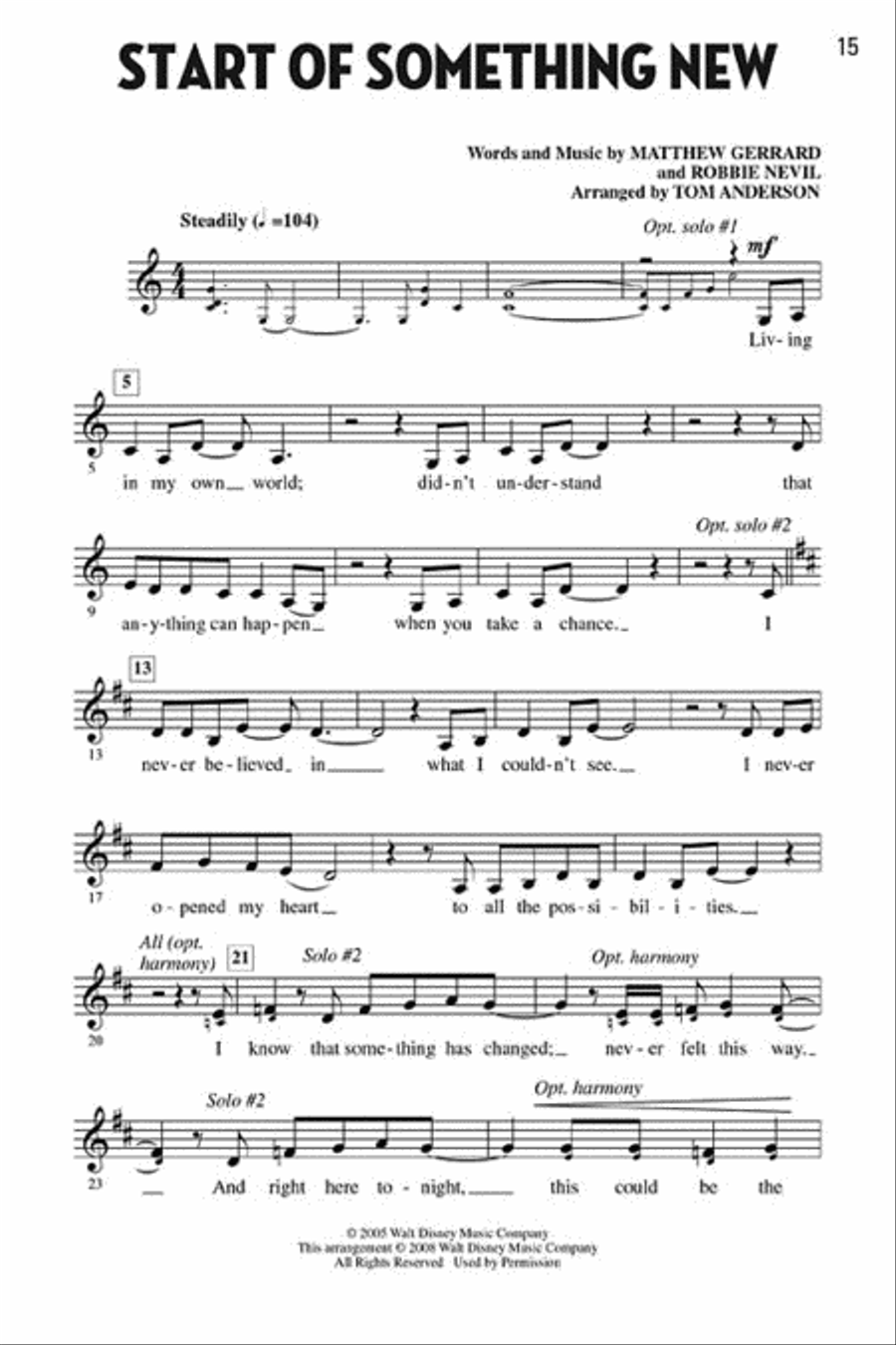 Let's All Sing Songs from Disney's High School Musical Choir scores gallery preview page 6
