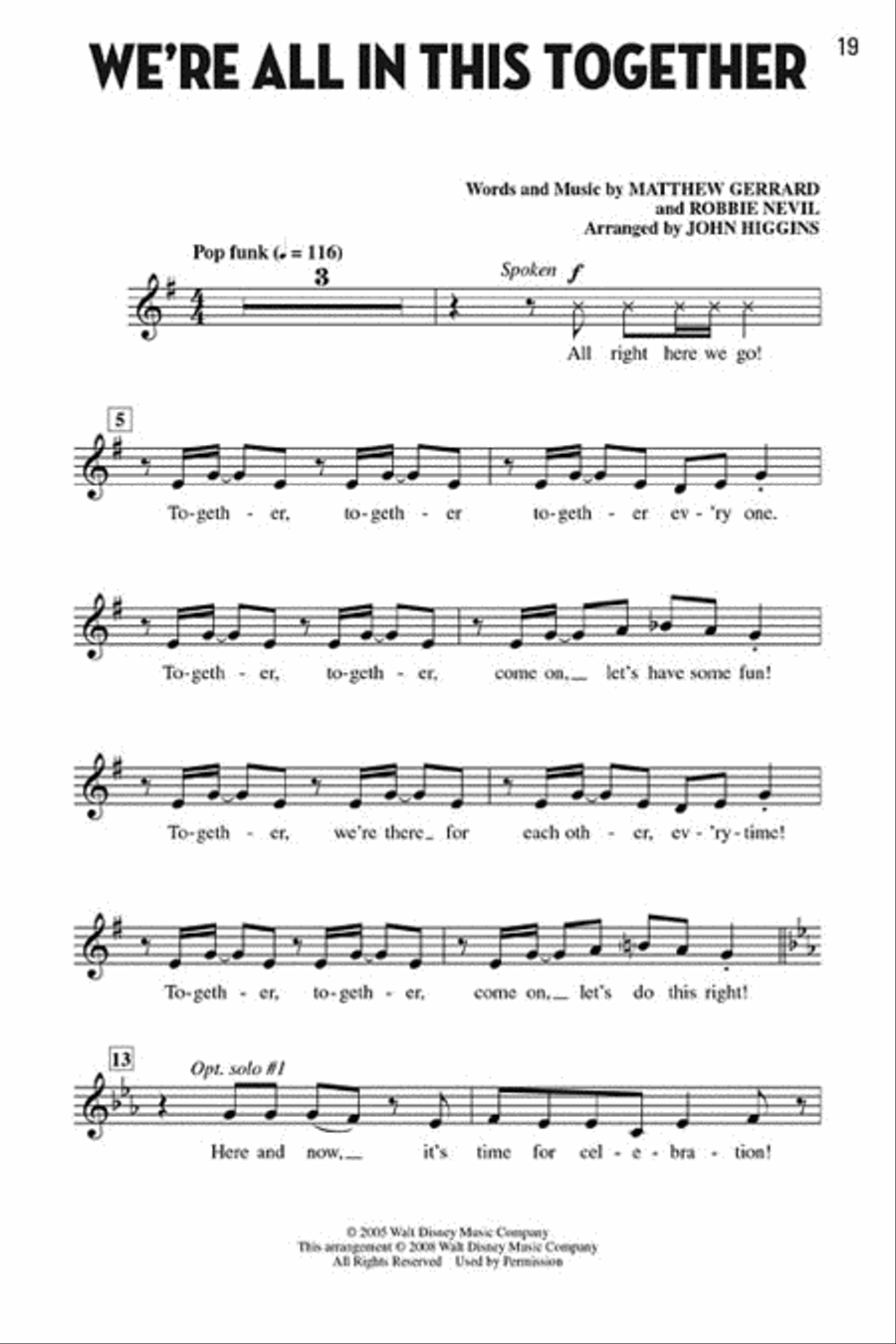 Let's All Sing Songs from Disney's High School Musical Choir scores gallery preview page 7