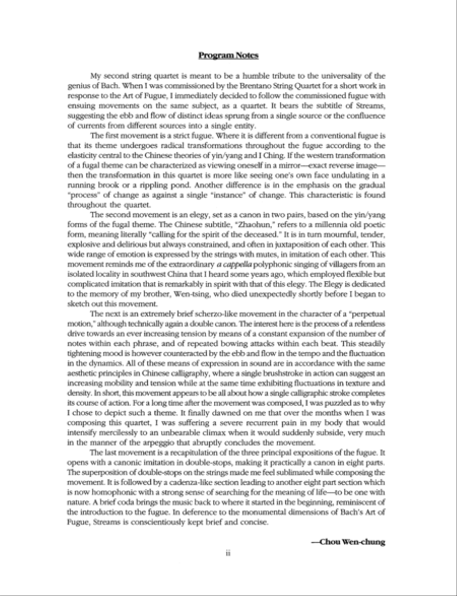 String Quartet No. 2 'Streams' String Quartet scores gallery preview page 4
