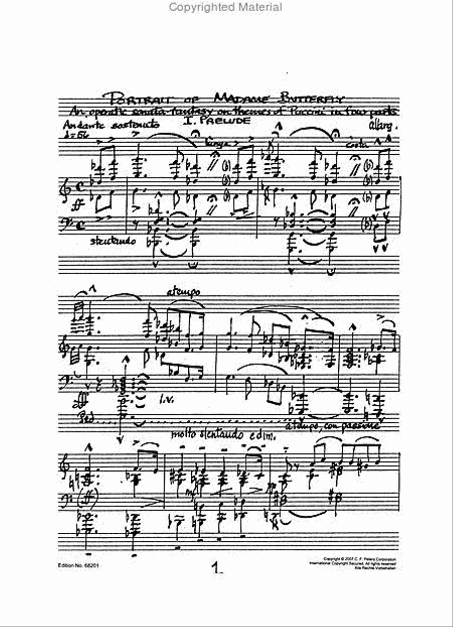 Portrait of Madame Butterfly (An Operatic Sonata-Fantasy on Themes from Puccini) Piano Solo scores gallery preview page 2