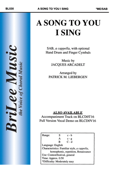 A Song to You I Sing
