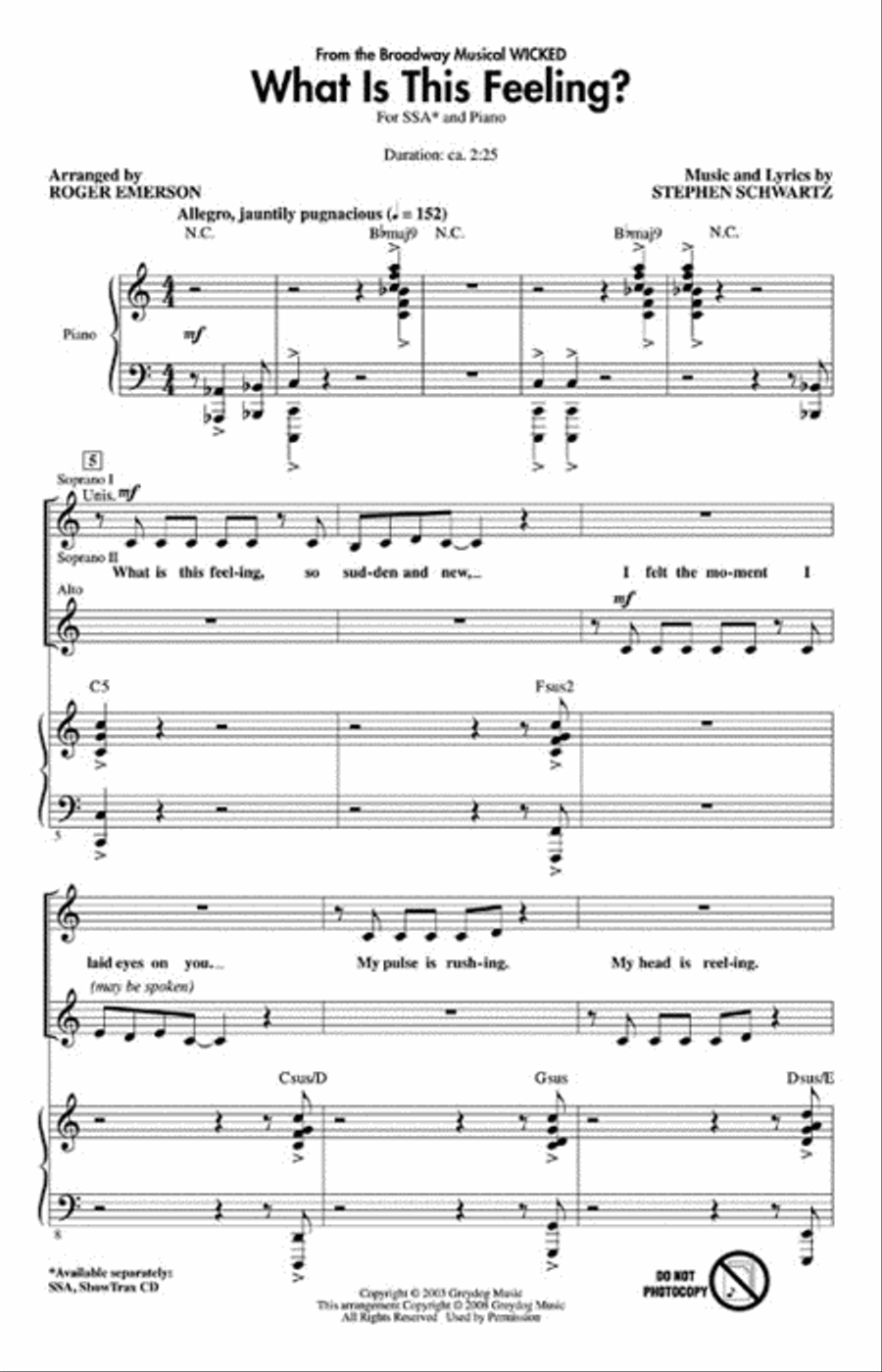 What Is This Feeling? What Is This Feeling? Choir scores gallery preview page 2