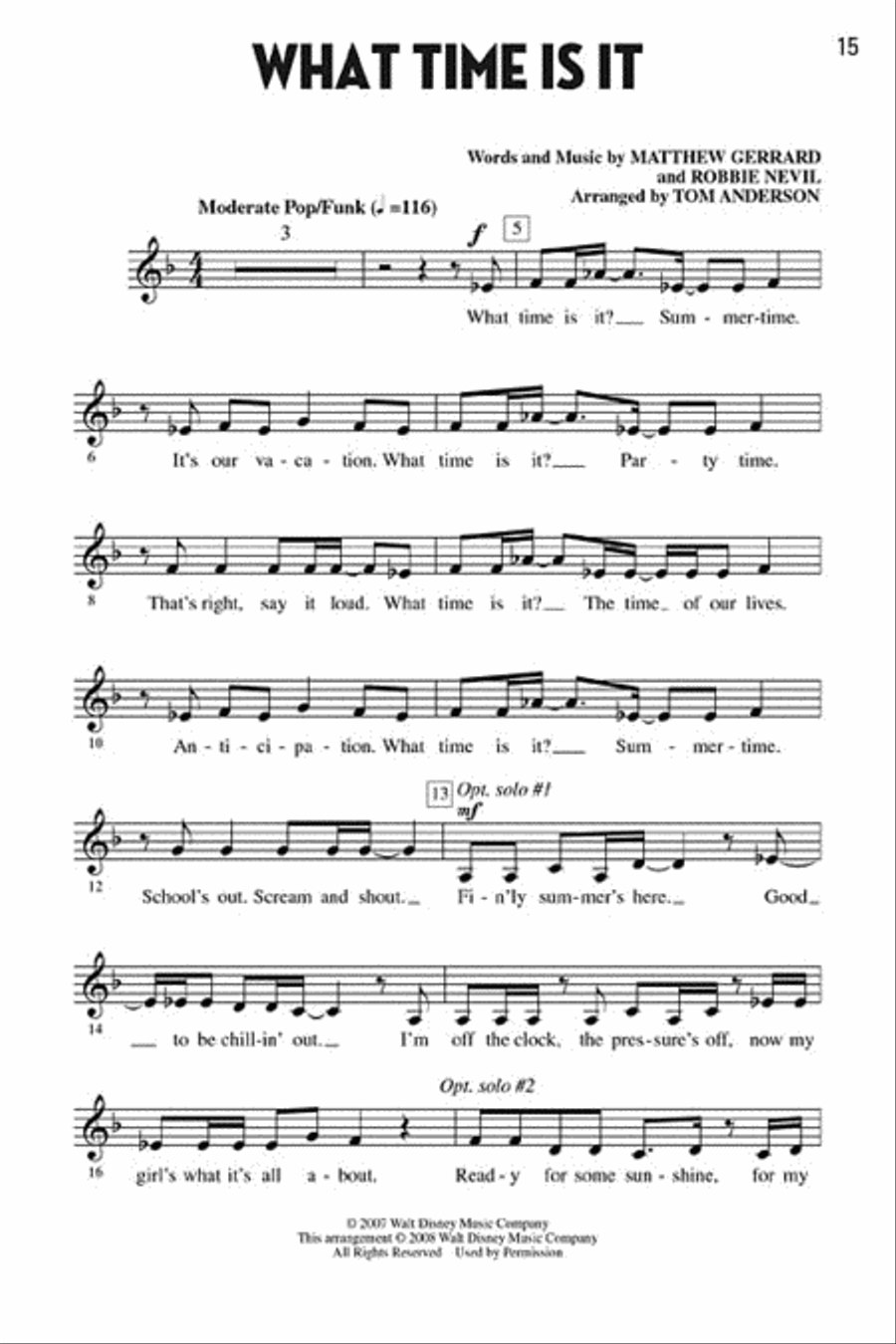 Let's All Sing Songs from Disney's High School Musical 2 Choir scores gallery preview page 5