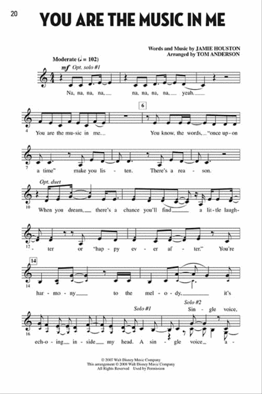 Let's All Sing Songs from Disney's High School Musical 2 Choir scores gallery preview page 6