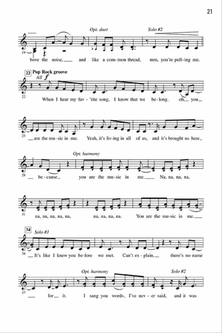 Let's All Sing Songs from Disney's High School Musical 2 Choir scores gallery preview page 7