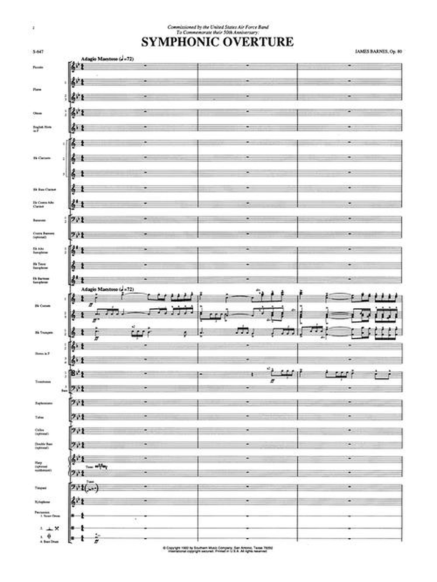 Symphonic Overture Symphonic Overture Concert Band scores gallery preview page 3