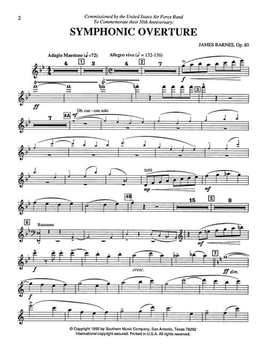 Symphonic Overture Symphonic Overture Concert Band scores gallery preview page 6