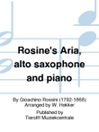 Rosine's Aria, Alto Saxophone & Piano