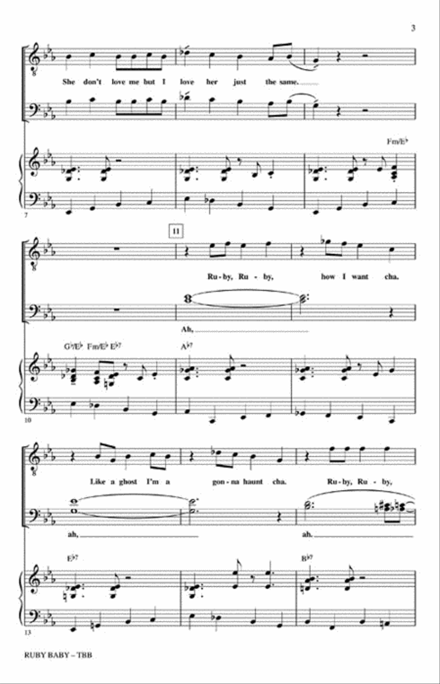 Ruby Baby Ruby Baby 3-Part scores gallery preview page 3